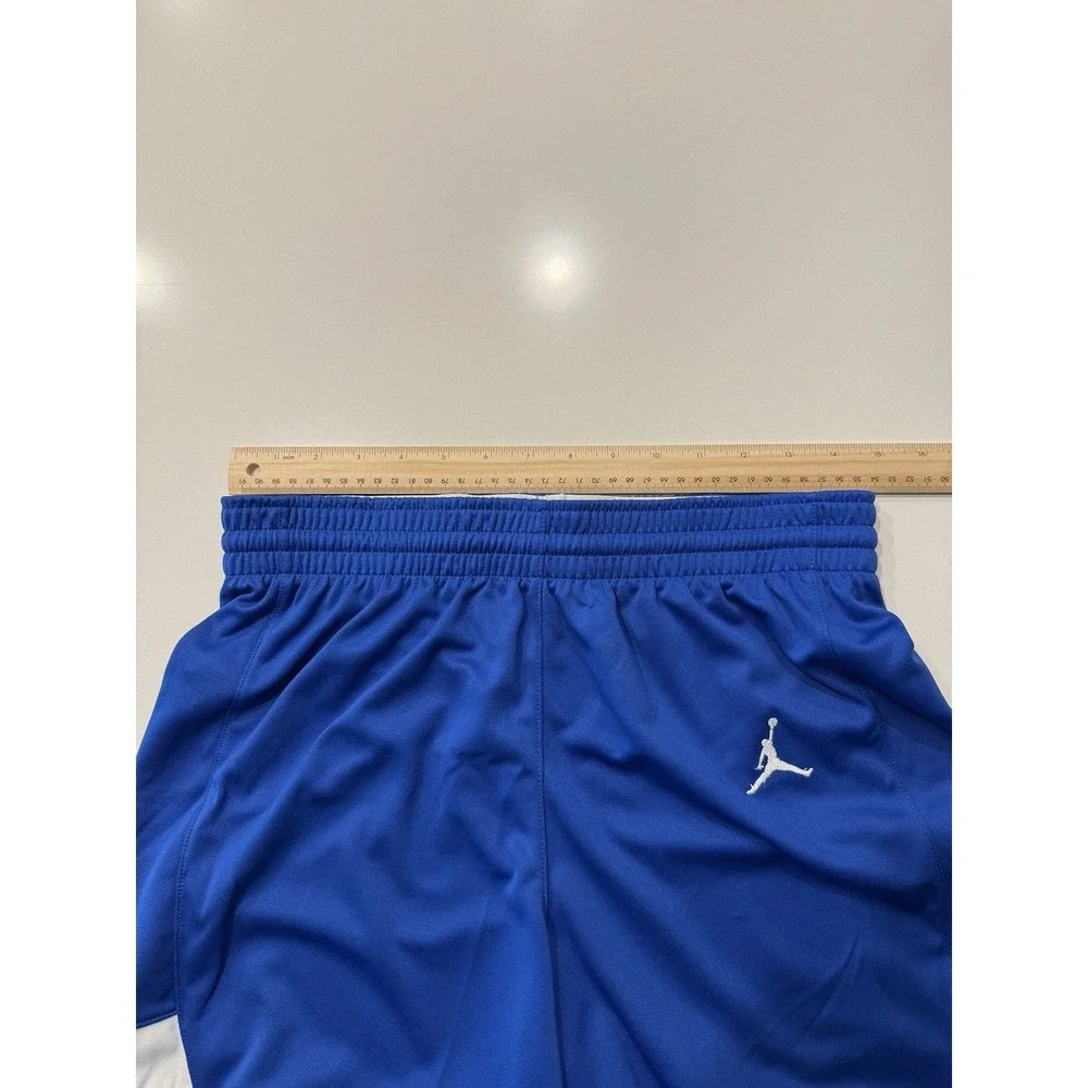 Jordan Mens Stock DF Overtime Basketball Shorts Blue White FQ5375-493 Medium